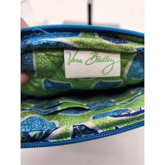 Vera Bradley Blue & Green Quilted Crossbody Bag With Floral Pattern - Picture 8 of 8